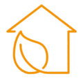 Icon1 An orange house icon